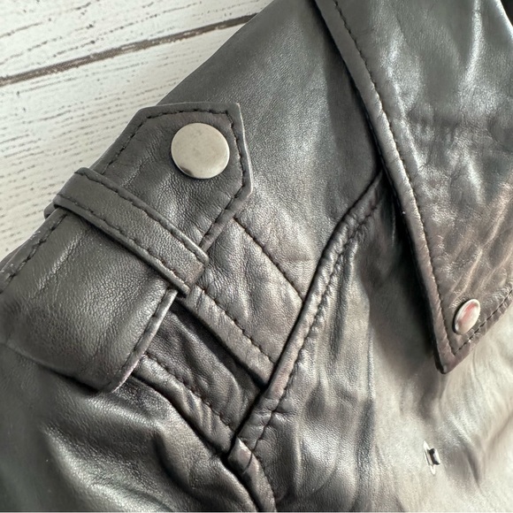 Bod & Christensen Biker Leather Jacket women size S - Picture 9 of 11